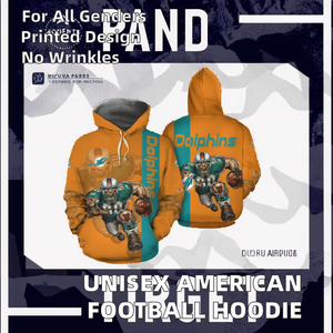 Sweat à capuche unisexe pour homme, football américain, 100% polyester, respirant, écologique, manches longues, motif imprimé, col à capuche, automne - Product Image 3