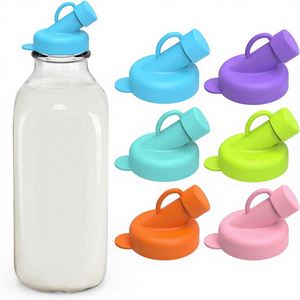Tapas dispensadoras de silicona para biberones, 48 mm de diámetro, a prueba de fugas, inodoras, paquete de 6 - Product Image 1