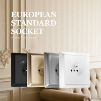 Prise murale française européenne blanc noir gris or V-0 ignifuge PC panneau matériel CE ROHS IEC normes prises prises
