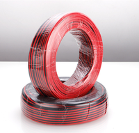 RVB Kupfer-Aluminium-Verbundkabel Rot-Schwarz Zweikerniges Parallelkabel Flexibles PVC-Mantel 2,5mm Überkopf-Überwachungs-Stromkabel 12V