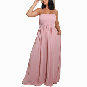 Combinaison en mousseline de soie couleur bonbon pour femme, coupe ample, taille haute, col licou, jambes larges, mode estivale, tricotée - Product Image 5