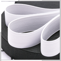 Bande élastique plate en polyester et latex tissée pour la confection de ceintures de vêtements, sacs et accessoires de bagages