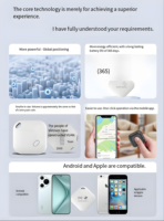 Traceur intelligent certifié MFI pour localiser clés, portefeuilles, bagages, animaux de compagnie – Mini balise de suivi Find My