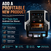 Autoradio de style Tesla 12,1 pouces avec 48EQ DSP, navigation GPS et Bluetooth pour Chevrolet Silverado / Sierra 2019-2021, fourni par l'usine