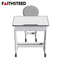 Ensemble de bureau et chaise d'écolier en gros, réglable en hauteur, mobilier de classe ergonomique, table d'étude pour enfants