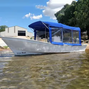 Liya-barco de fibra de vidrio para pesca, 7,6 m