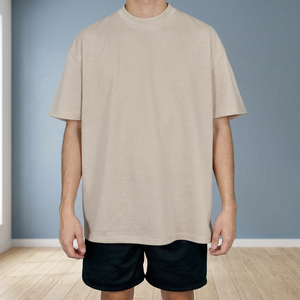 T-shirt uni pour homme 100 % coton écologique à séchage rapide – Vente en gros, coupe ample à épaules tombantes, plusieurs couleurs - Product Image 2