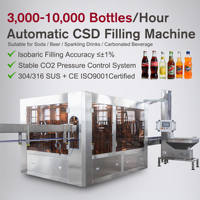 Complete turnkey productielijnoplossing PET-fles hoge vulnauwkeurigheid koolzuurhoudende vullijn ondersteuning door buitenlandse ingenieurs