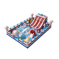 Château gonflable géant Mingrui, toboggan, parcours d'obstacles, parc d'attractions pour 50 enfants, utilisation en extérieur