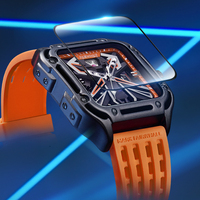 Mark Fairwhale Luxus Automatische Mechanische Uhr für Herren Gummi Wasserdicht Tourbillon Skelett Geschäftsuhren Trendy FW-6540