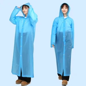 Poncho EVA adulte poncho portable extérieur réutilisable imperméable en plastique PEVA pour hommes femmes