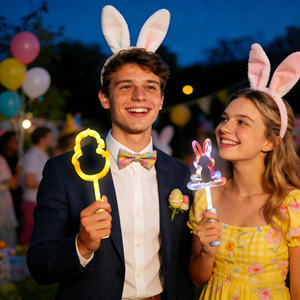 ไม้เรืองแสงรูป<span class=keywords><strong>ไก่</strong></span>กระต่าย 11.5 นิ้ว 18 LED หลายสี ทนทาน ของเล่นเด็ก ของขวัญวันขอบคุณพระเจ้า ฮาโลวีน อีสเตอร์ ของเล่นส่งเสริมการขายสำหรับเด็ก - Product Image 2