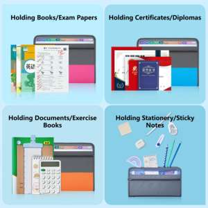 A4, пластиковая папка для документов с 13 карманами, с застежкой-молнией, из полиуретанового материала, для презентации, для школьников - Product Image 3