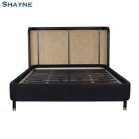 2024 Kollektionen Shayne Factory Luxury Custom ize American Style Stoff Klassische Massivholz Schlafzimmer möbel New Design Bett