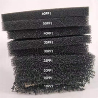Média filtrant biologique pour aquarium, éponge en charbon actif, mousse de polyuréthane 10-60ppi, mousse PU réticulée à cellules ouvertes, service de découpe 3-50