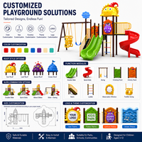 Équipement de terrain de jeu extérieur personnalisé OEM/ODM de 76 mm, ensemble balançoire et toboggan pour tout-petits et enfants, pour école, maternelle, parc, cour arrière