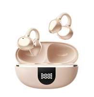 Écouteurs sportifs ouverts OWS tendance, style boucles d'oreilles, son surround 360 HiFi, réduction de bruit active (ANC) IA, Bluetooth 6.0, faible latence pour le gaming, affichage numérique, IPX4