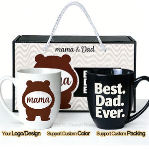 Tazas de Cerámica Bistro de 15oz y 16oz al por Mayor, con Impresión de Logotipo Personalizado, para Mamá, Papá, Parejas, Artículos Promocionales para Bebidas - Product Image 3