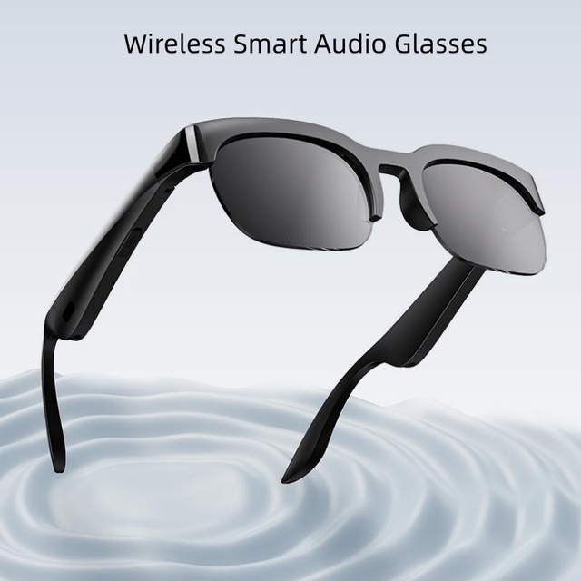 Smart Glasses with Wireless for Bluetooth Headset for Outdoor Sports Running Cycling Music & AI Translation IPX5