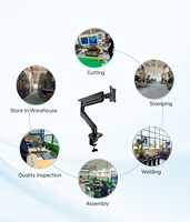 Khcoohoo Anpassbarer Schreibtisch-Monitorarm-Ständer für 13-32 Zoll Bildschirme 2-16kg Schwerlastkapazität Ergonomische Monitorhalterung