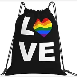 Kustom tradisional kebanggaan Gay bendera cinta LGBTQ serut serbaguna tas Gym tas latihan sempurna kebutuhan sehari-hari