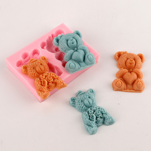 Bear Series Silicone Mold For Cake Chocolate Keychain Refrigerator Magnet DIY Craft Animal Shape - Product Image 4