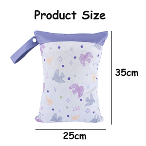 Bolsa Tote Reutilizável Babyshow 25*35cm Impermeável em Poliéster com Dois Compartimentos para Armazenamento de Fraldas para Viagens e Praia - Product Image 2