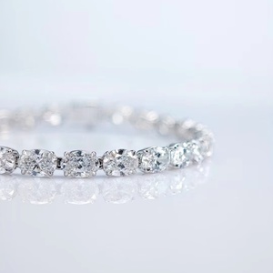 Fine Jewelry Hpht Lab Grown Diamond Tennis Bracelet IGI Certified Diamond 18k <b>Gold</b> Bracelet for Woman - Product Image 3
