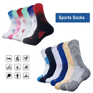 Baloncesto atlético y equipo de ciclismo Calcetines para correr Calcetines deportivos de trekking acolchados gruesos con logotipo en la parte inferior para la <span class=keywords><strong>temporada</strong></span> de primavera - Product Image 2