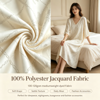 Tissu Jacquard 100% Polyester Texturé Premium en Gros, Largeur 58/60 pouces, Écologique, Poids Moyen, pour Jupes, Vêtements de Nuit et Vêtements d'Intérieur