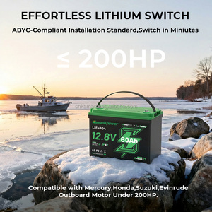 แบตเตอรี่อัจฉริยะแบบมีระบบทำความร้อน 12.8V 60Ah สำหรับเรือ<span class=keywords><strong>ป</strong></span>ระมงและงานลากจูง กลุ่มที่ 24, แอ<span class=keywords><strong>ป</strong></span>พลิเคชันบลูทูธ, ระบบจัดการแบตเตอรี่ IP67 - Product Image 6