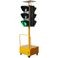 Feux de signalisation routière LED solaires portables pour passage piétonnier, 4 faces, IP65, clignotants sans fil, utilisation routière