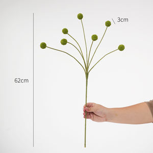 7 головок искусственный золотой шар Хризантема-натуральный консервированный цветок украшения - Product Image 2