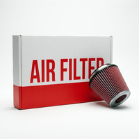 Boîte de filtre à air personnalisée |   Carton rigide rouge et blanc contrasté pour l'emballage de pièces automobiles à filtration haute performance