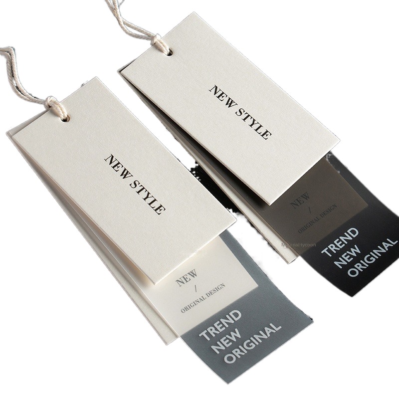 Custom Afdrukken Opknoping Tags Speciale Kartonnen Merknaam Hangtags Voor Kleding Eigen Logo