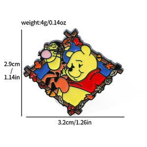 Win-ni für Pooh Tigger Metall abzeichen Kreatives animiertes Design Tägliche Legierung brosche Geschnitzte Gravur technik Niedliches Metall Metall - Product Image 4