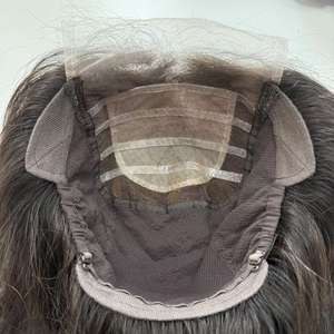 העליון משי פאות רפואיות עם עור סיליקון 100% קשור ביד האירופית שיער ללא זוהר מותאם אישית עבור alopecia - Product Image 1