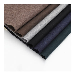Groothandel 95% polyester 5% wol 560G/<span class=keywords><strong>M</strong></span> zwarte dikke winter wollen melton stof voor jassen - Product Image 2