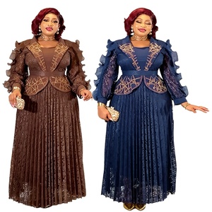 Abiti da festa africani taglie forti da donna 2026: Nuova moda Dashiki <span class=keywords><strong>Ankara</strong></span>, abito da sera elegante per matrimonio, vestito lungo musulmano - Product Image 3