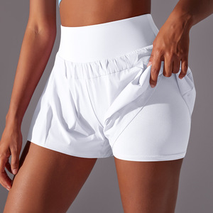 Shorts Deportivos de Tenis Plisados 2 en 1 para Mujer, Cintura Alta, Secado Rápido, Forro Interior, Control de Abdomen, OEM ODM - Product Image 1