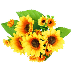 Bouquet de tournesols artificiels Stupid Bird, fleurs en soie pour la décoration intérieure et extérieure - Product Image 3