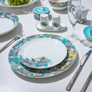 骨瓷餐具套装充电器盘婚庆盘瓷器北欧瓷器盘套装餐具 - Product Image 2