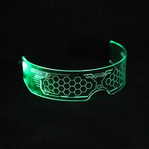 Gafas LED Luminosas Coloridas con Logotipo Personalizado, Precio de Fábrica, Estilo Ciberpunk, Gafas Electrónicas Brillantes para Festivales y Promociones - Product Image 1