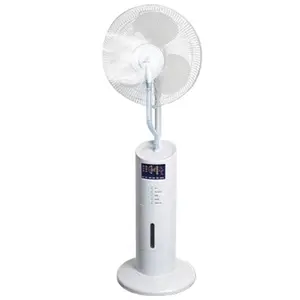 2 In 1 16 "Nieuwe Uitvindingen Indoor Home Office Hotel Luchtbevochtiger Spuiten Water Tank Stand Mist Fan Luchtkoeling ventilator Voor Kamer