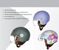 Intérieur confortable approuvé DOT 3/4 Casque de moto ouvert Anti UV Half Face Casco Para Moto Riding Motorbike Helmet