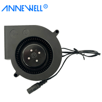 Ventilateur centrifuge haute vitesse 97 mm DC 12/24 V avec contrôleur de vitesse et prise AC 220 V, ventilateur de four à mazout 97 mm x 33 mm