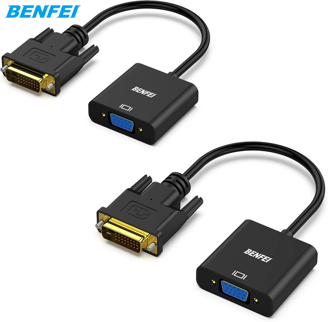 Customize Active DVI-D to VGA Adapter, DVI-D 24+1 to VGA Male to Female Adapter