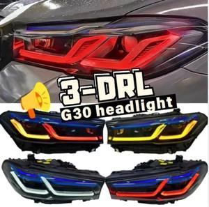 Phare HETOP G30 2017-2023, triple couleur, style lentille laser, amélioration <span class=keywords><strong>LED</strong></span> DRL, style Ikon pour BMW Série 5 - Product Image 5