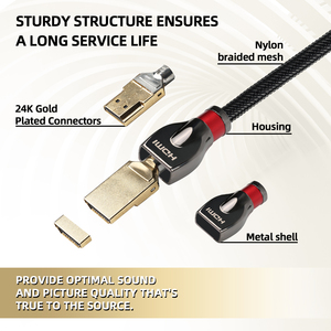 <span class=keywords><strong>Câble</strong></span> <span class=keywords><strong>Hdmi</strong></span> 2.1 pour vidéo Hd 4K 3D, tressé, haute vitesse, pour PS4, 8K 60Hz, plaqué or, pour lecteur multimédia - Product Image 3
