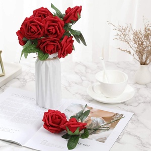 Artificial Flowers <strong>Roses</strong> Real Looking <strong>Fake</strong> <strong>Roses</strong> with Stem for DIY Wedding Bouquets Arrangements Party Party Home Decorations - Product Image 5